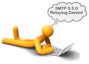 SMTP 550 relaying denied solved with outMail a outbound SMTP smarthost and Internet Mail Relay