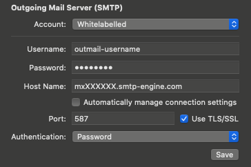 mac smtp server settings