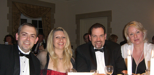 Ian Chilvers, Louise Moughton, Craig Fisher, Sarah McClintock attend the Barclays Summer Ball 2010 at Luton Hoo